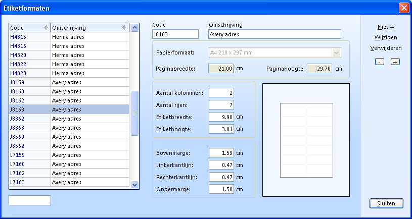 Vanuit een contactpersoon Kies het etiket icoontje vanuit het contactpersoonveld van de contactpersoon die u opgezocht heeft.