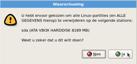 8. In dit venster moeten we het gewenste soort partitionering kiezen.