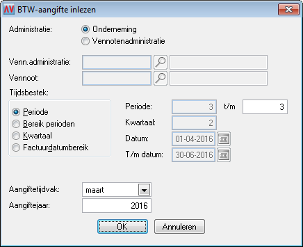 Elektronische BTW-aangifte 213 6. Open het venster Administratie-instellingen - Accountancy (Adres). 7. Controleer of in de relevante velden in dit venster iets is ingevoerd.