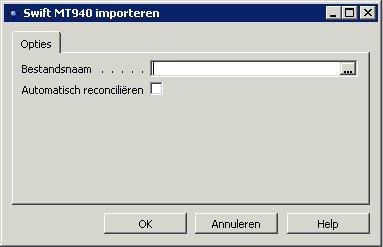 Telebankieren Importeren elektronisch bankafschrift De werking van het inlezen van bankafschriften gaat op de volgende wijze: Stap 1.