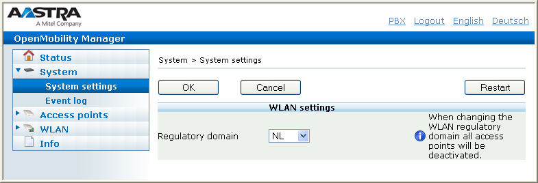 Configuratie 3. Configureer op de pagina WLAN-Profiles minstens één set instellingen (zie hieronder: WLAN-profiel instellen).