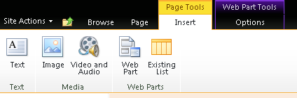 Figuur 18: Aanpasmode In de aanpasmode hoef je enkel te klikken op Add a Web Part op de plaats waar je een webpart wil toevoegen om een web part toe te voegen.