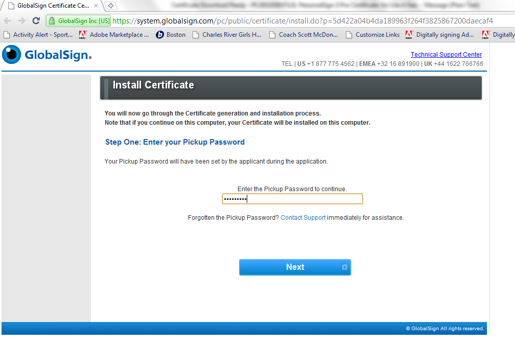 Wanneer uw certificaat is verleend, ontvangt u een e-mail met een link om uw certificaat te downloaden.