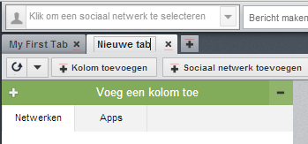 3. Inrichten Het inrichten van jouw Hootsuite account doe je op de manier die voor jou het beste werkt. Met de tabs en kolommen kun je het overzicht bewaren.