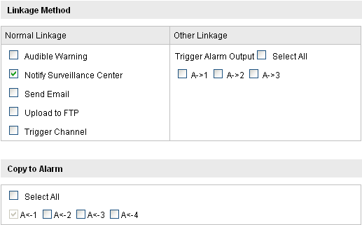 61 7. Klik op om de instellingen op te slaan. Figure 6-33 Koppelingsmethode 6.6.11 Alarmoutput configureren 1.