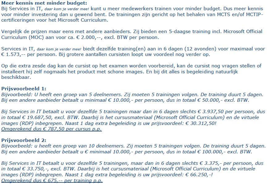 Conclusie (tot 10 deelnemers, 5