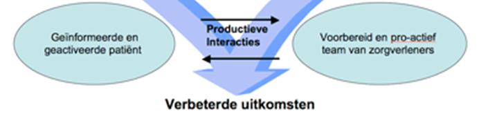 the WHO Chronic Care Model Patiënt Selfmanagement (empowerment) Health care system Organisation of supportive care