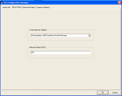 20. Basisconfiguratie (Basic Setup) Voer een unieke netwerknaam in, als er meerdere VCI's in één werkplaats worden gebruikt. Hiervoor kan eventueel het serienummer van de VCI (S#) worden gebruikt.