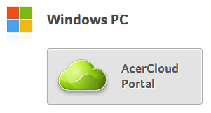 AcerCloud instellen AcerCloud is een persoonlijke cloudservice waarmee u via het internet toegang kunt krijgen tot uw bestanden en ervoor kunt zorgen dat uw belangrijkste bestanden altijd up-to-date