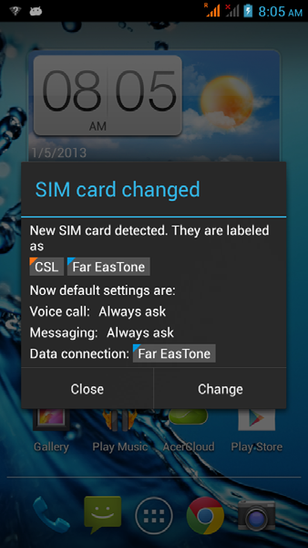 Uw simkaarten beheren Wanneer uw telefoon een nieuwe simkaart detecteert, zal u gevraagd worden om het gebruik van de simkaart van uw voorkeur voor iedere handeling te bevestigen.