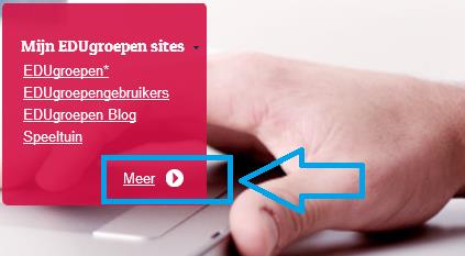 Overzicht van de Teamsites Op de homepage van www.edugroepen.nl is na inloggen een overzicht te zien op welke site-collecties je als individuele eindgebruiker toegang hebt.