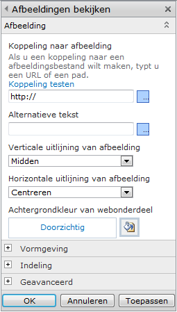 Discussiebord / Team Discussion Ook het discussiebord is een eenvoudig, kant en klaar webonderdeel gebaseerd op een Lijst, waarbij alleen de Weergave (View) ingesteld hoeft te worden.