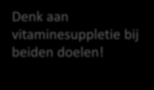 Praktijk: Doel ten aanzien van gebruik & klachten bepalen de keuze Doel van de cliënt Eventueel behandelvoorstel Abstinentie Ondersteunen ontgifting Benzodiazepinen Denk aan vitaminesuppletie bij