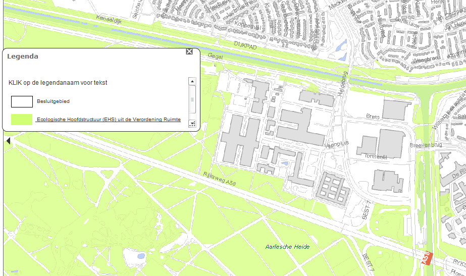 Ad b) Zone EHS De zone die ter plaatse van de EHS ter hoogte van de A58 is opgenomen is inderdaad niet conform de Verordening ruimte van Noord-Brabant 2011. Het plan wordt hierop aangepast.