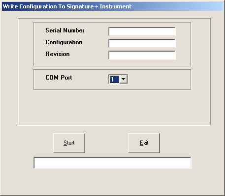 5. Het dialoogvenster Write Configuration (Configuratie schrijven) wordt weergegeven: 6. Klik op Start. Informatie over de voortgang wordt op de statusregel weergegeven. 7.