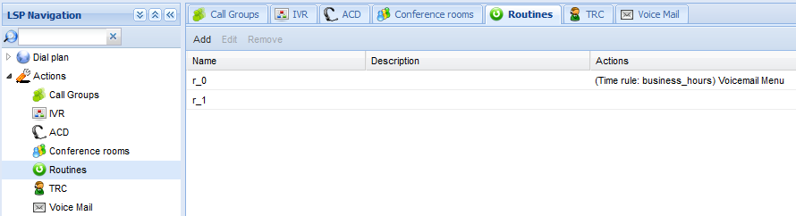 Nieuwe conference room aanmaken 1. Klik op Add. 2. Vul de velden in: Room number: typ hier een naam in voor de vergaderkamer. Description: type hier eventueel een omschrijving voor de vergaderkamer.