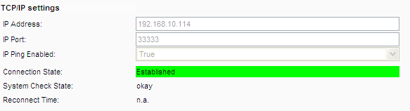 Geef de verbinding een naam en voer het IP adres/poort van de telefooncentrale in.