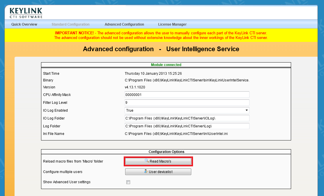 2.8 Macro s instellen Macro s worden gebruikt voor uitbellen en screenpop functionaliteit.