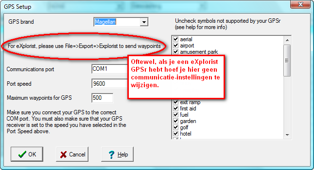 GSAK - Compleet Daaronder komen een aantal opties die aan- of uitgezet kunnen worden met vinkjes. Als je niet weet wat het is, laat je ze voorlopig zo staan.