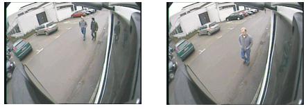 2 Inleiding Figuur 1.1: (a) Dode hoek van een vrachtwagen. (b) Dodehoekcamera bevestigd op een vrachtwagen. Figuur 1.2: Testbeelden van de dodehoekcamera.