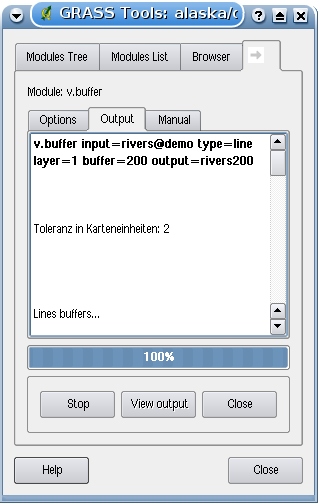 Figuur 15.9: GRASS Toolbox Module Options Figuur 15.