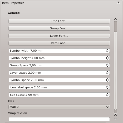 The Search directories area allows to add and remove directories with images in SVG format to the picture database.