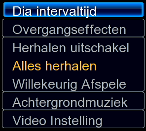 10.10 Foto s en andere afbeeldingen afspelen 32 NEDERLANDS 1. Ga naar Foto en druk op de OK knop. 2. Selecteer de bron vanwaar je de bestanden wilt afspelen en druk op de OK knop. 3. Blader naar de locatie waar de afbeeldingsbestanden zich bevinden, selecteer een bestand en druk op de OK knop om het bestand af te spelen.