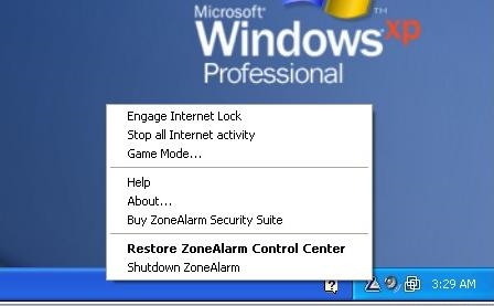 Firewalls ZoneAlarm 1. In Control Center selecteert u bij "Tasks" (Taken) "Configure General Hub Settings" (Algemene hubinstellingen configureren).