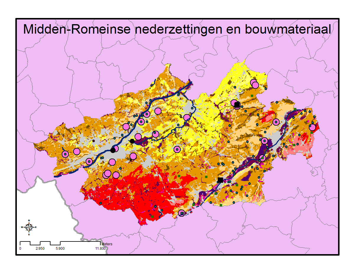 Doordat deze bouwmaterialen moeilijk dateerbaar zijn, is het moeilijk een diachrone evolutie te schetsen.