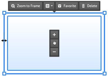 Zodra de dubbele pijl verschijnt, kun je de zijde verslepen en het frame vergroten of verkleinen. Frame wijzigen of verwijderen Je kunt het frame altijd nog aanpassen.