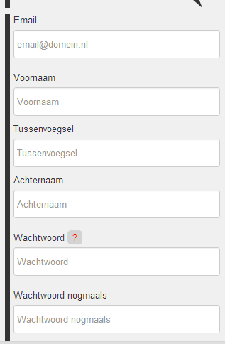 3. In the second box, called Voornaam, you should fill in your first name,which will later be displayed on your profile. 4.