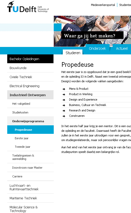 Navigatie variant 3 Uitvouwend menu Respondenten hebben moeite om met variant 3 te navigeren. Deze variant helpt hen niet met het snel kiezen van de juiste ingang.