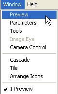 Pagina 79 Hoofdstuk 11.4 : Camera Menu Hoofdstuk 11.4.1 : Verbinden met Camera Als bij het opstarten van het MF-programma de camera nog niet is aangesloten is, of nog geen stroom heeft, dan dient U dit nu eerst te doen.