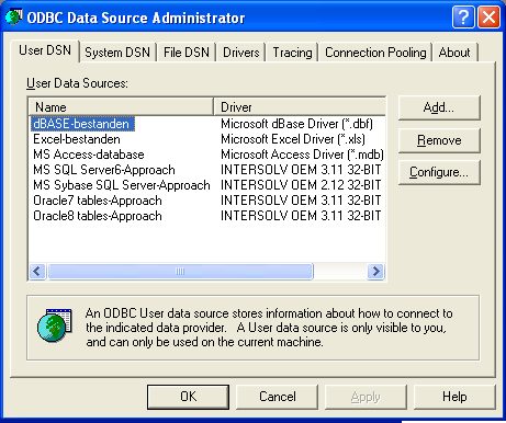 Downloaden en installeren van de software 15 Na deze installatie is de ODBC-driver voor MySQL bekend bij Windows.