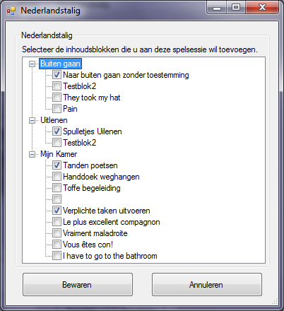 55 Een gebruiker kan spelletjes toevoegen aan een spelsessie. Hij dient enkel de spelletjes aan te vinken die hij aan een spelsessie wil toevoegen.