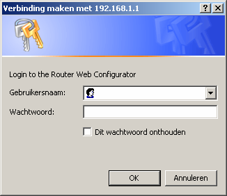 Benaderen van de Webconfiguratie Om de Vigor 2600V te configureren dient u te beschikken over Microsoft Internet Explorer 5.0 / Netscape 4.5 of hoger. 1. Open uw internet browser.