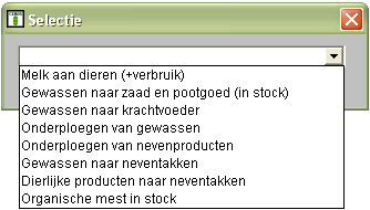 Aankoop voor doorverkoop wordt niet gebruikt voor Het handel drijven in gewassen, bijvoorbeeld aardappelen waarbij regelmatig aardappelen aangekocht worden om nadien te verkopen.