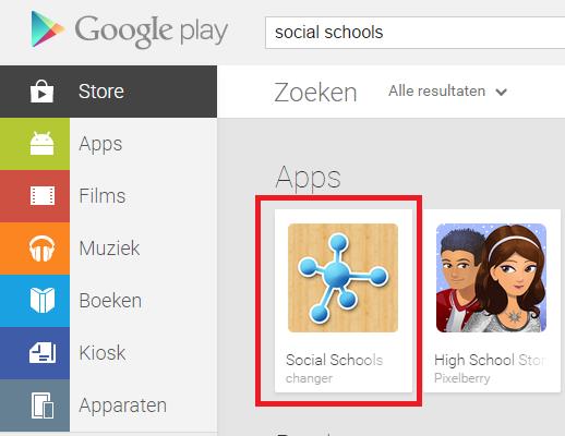 Inloggen in de interne community via de Social Schools app Als u in het bezit bent van een smartphone kunt u de