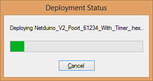 12 4.6 Deploy de software naar de Netduino Plus 2 Klik op [Deploy] 4.