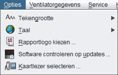 Om gegevens in de Vivo 50/60 PC Software te kunnen bekijken (behalve het startscherm), moet er een patiëntprofiel geselecteerd zijn. Opent een bestaand patiëntprofiel.