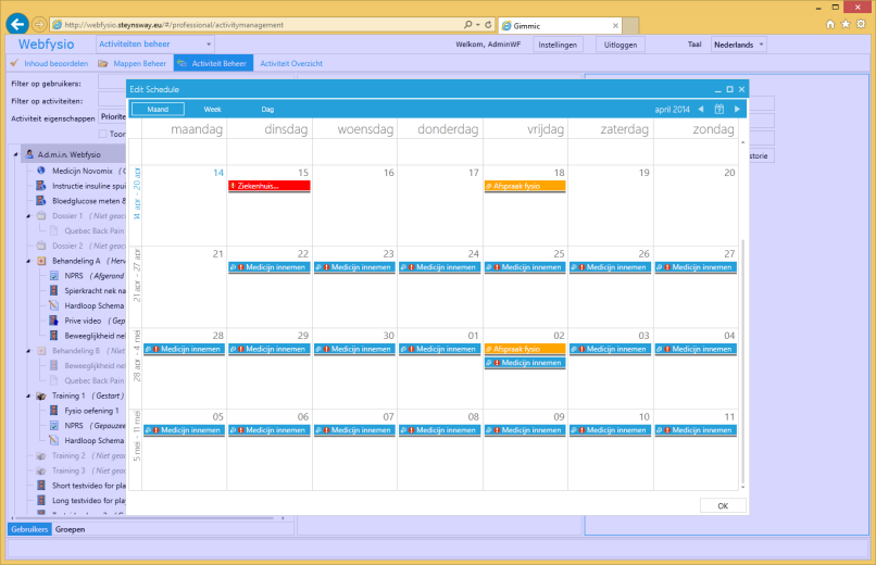 Zorgactiviteiten beheer Zorg activiteiten beheer: Eenvoudig samenstellen en toewijzen van educatie- en zorgpakketten voor uw cliënten.