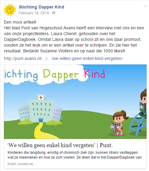 Om iedereen op de hoogte te houden over de acties delen we alles op de