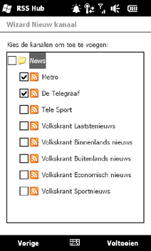 3. Kanalen worden in categorieën gegroepeerd. Selecteer een categorie om alle kanalen van die categorie te selecteren of selecteer individuele kanalen waarop u zich wilt abonneren.