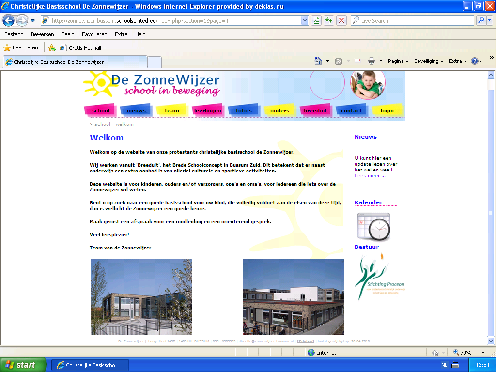 12. Tenslotte Kijk ook eens op onze website: www.zonnewijzer-bussum.