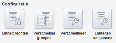 Invoerlijsten en configuratie Configuratie collectiebeheer Rechten op entiteitniveau instellen Hernoemen en ordenen van verzamelinggroepen, verzamelingen en entiteiten 66 Zelf