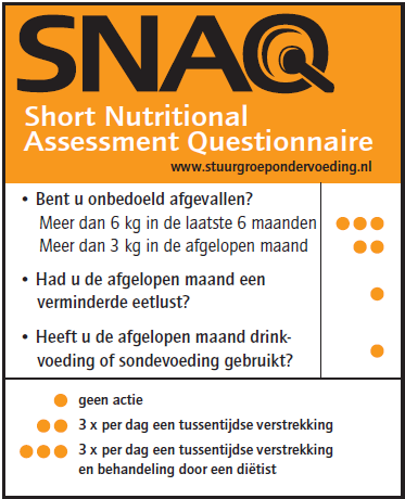 Hoofdstuk 3. Screening op ondervoeding Een eerste stap om ondervoeding aan te pakken is de hoogrisicogroepen te screenen op ondervoeding en zo nodig een behandelplan op te stellen.