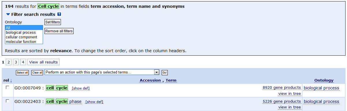 Exercise linux Download a tab delimited file containing all annotated genes involved in the regulation of the cell cycle (using Gene Ontology), across species.