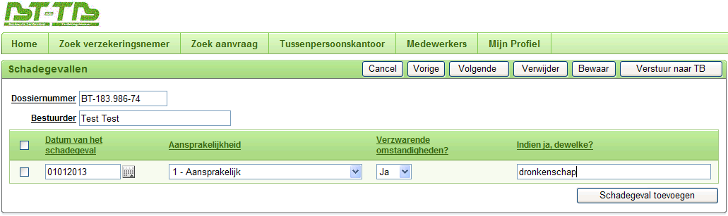 gelieve op «Volgende» te klikken en naar de volgende tab over te gaan In geval an bijkomende bestuurder(s), eerst op