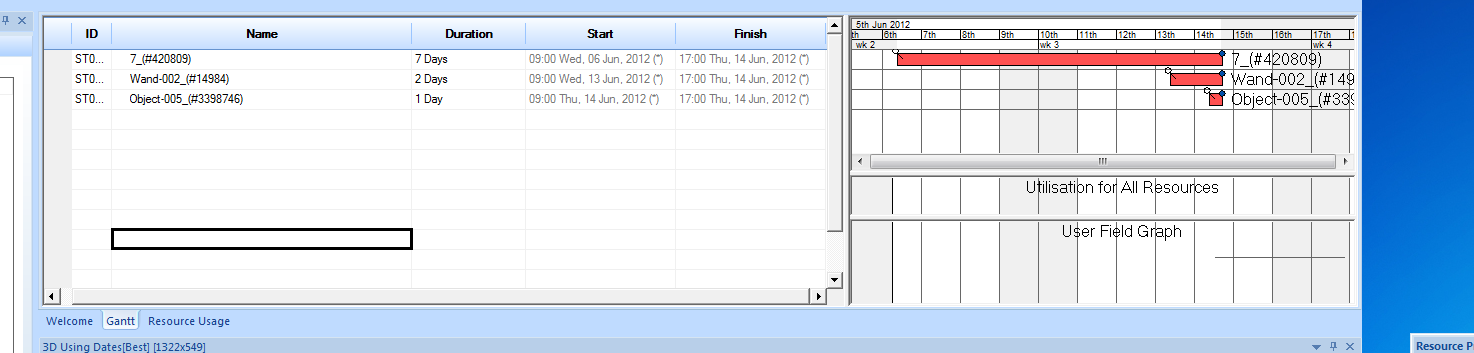 Koppeling vanaf Synchro Figuur 9.27: data planning synchro, revit Figuur 9.