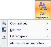 STIJLEN Stijlen kunnen gemaakt worden voor gelijk welke onderdelen in Word: koppen, lijsten, tabellen, alinea s, aansprekingen, onderschriften, Zowat alle eigenschappen kunnen naar wens aangepast